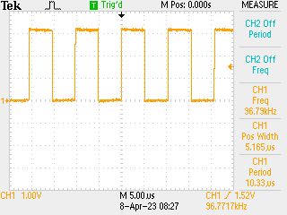 Oscilloscope trace